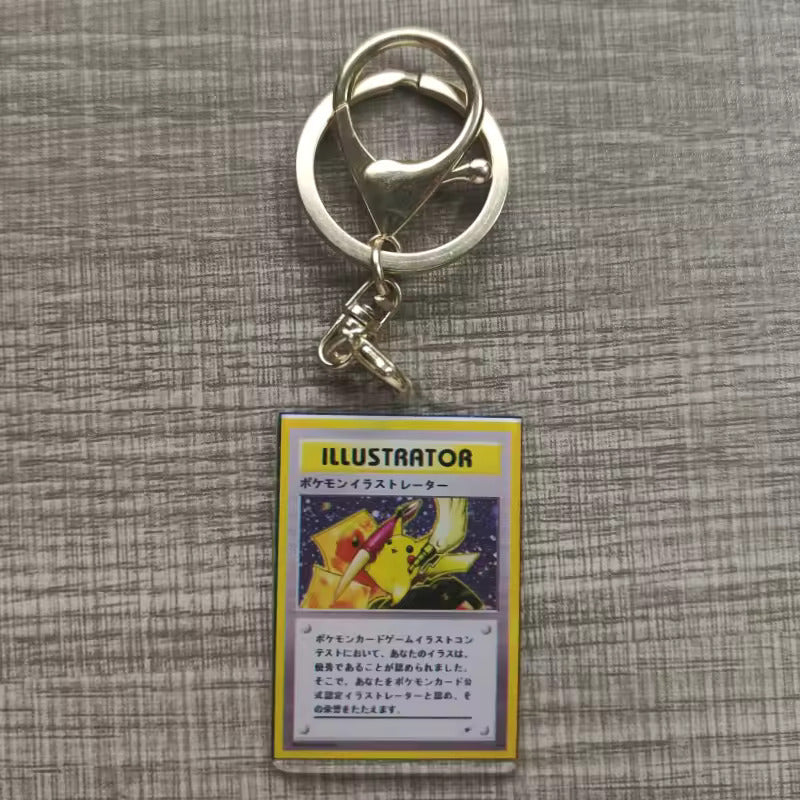 Pikachu Illustrator Card Keychain The Rarest Pokémon Card on Your Keys!