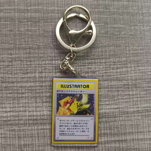 Pikachu Illustrator Card Keychain The Rarest Pokémon Card on Your Keys!